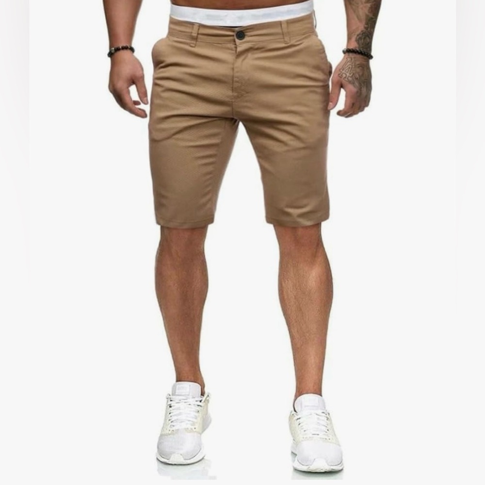 Men's Casual Chino Shorts Khaki